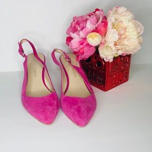 Franco sarto woman shoes heels pink 7.5 platforms